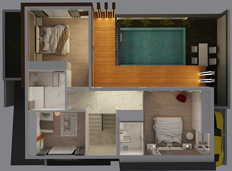 Larmes Villas 6+2 Ruby kat 1 planı